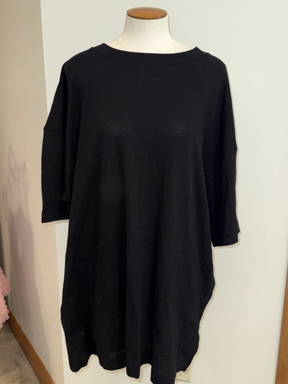 Free People Black Oversized Tshirt Size Small NWT